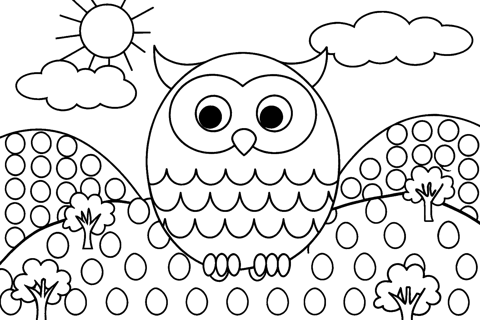Un búho para colorear