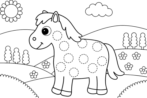 Un caballo para colorear