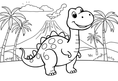 Un dinosaurio para colorear