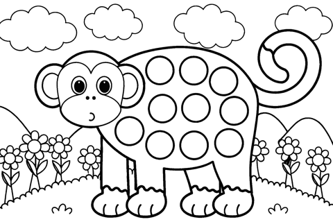 Un monito para colorear