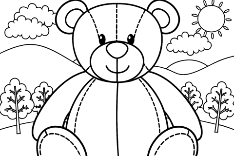 Un osito para colorear