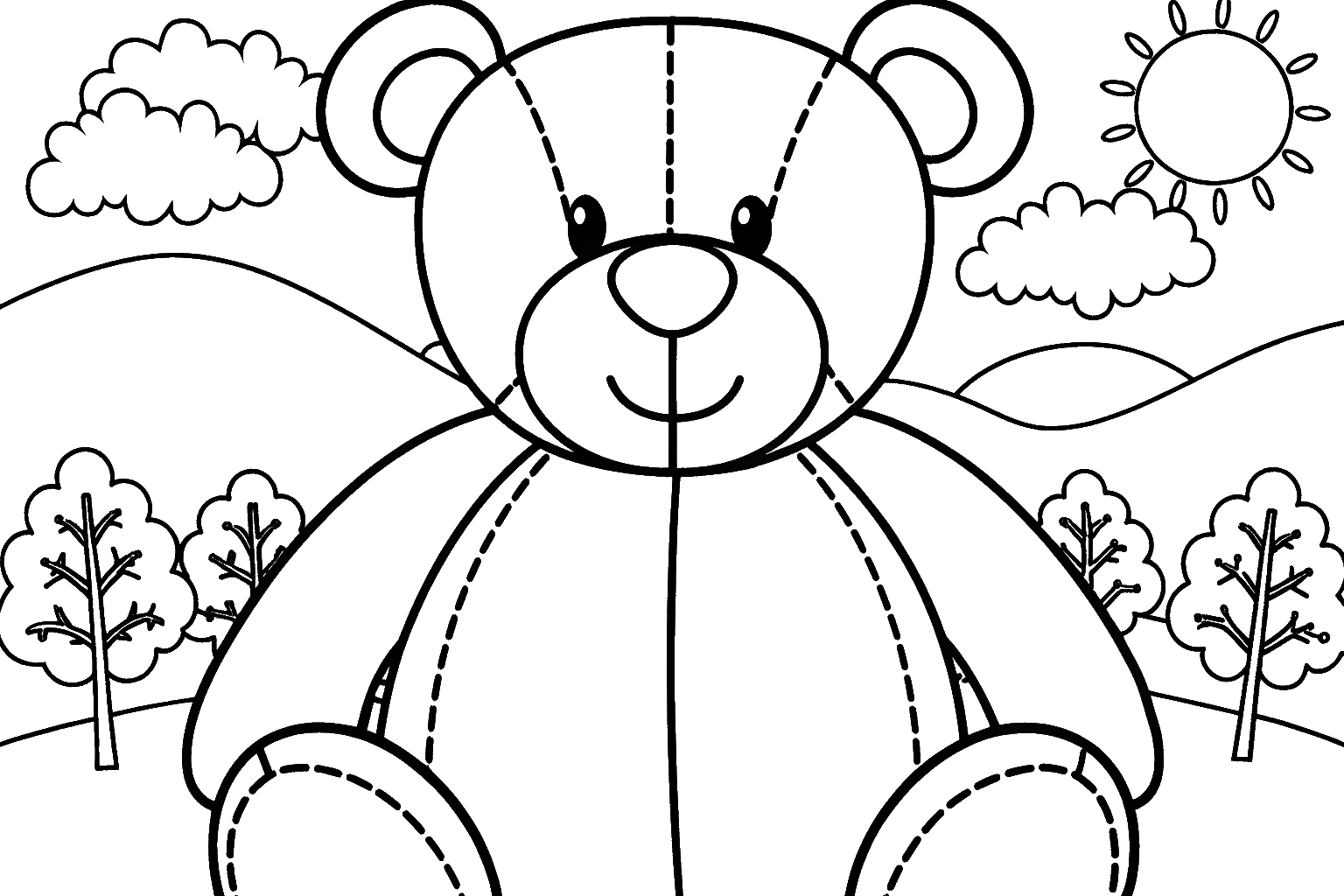 Dibujo de un osito para colorear