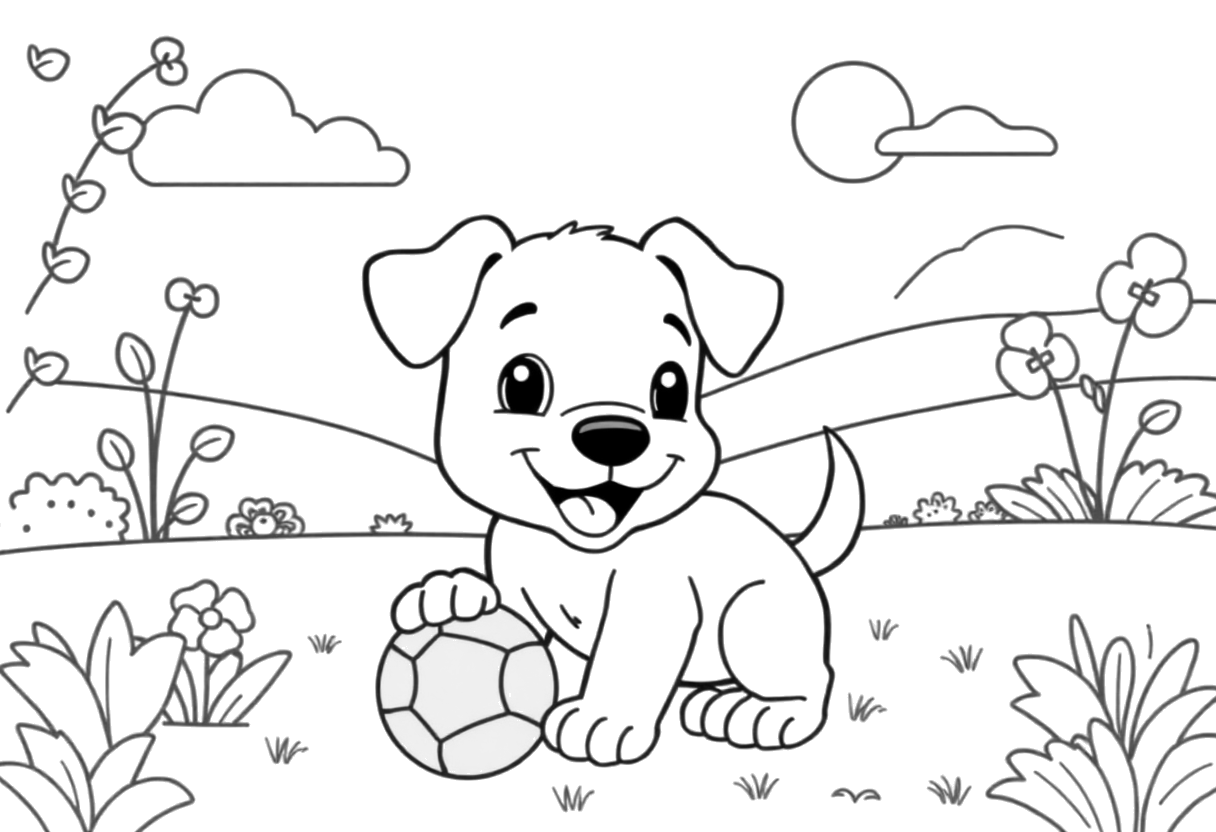 Dibujo de un perrito para colorear