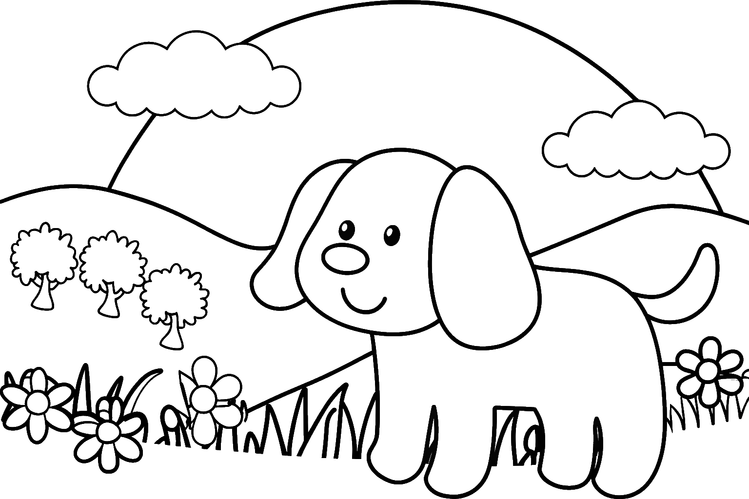 Dibujo de un perro para colorear
