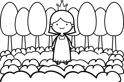 Una princesa para colorear