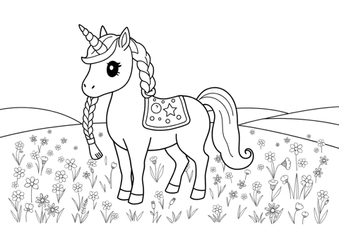 Un unicornio para colorear